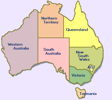 Interactive Map of Australia -- Free Australian maps for webpages.