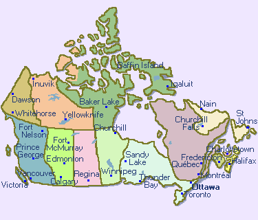 Map+of+canada+cities