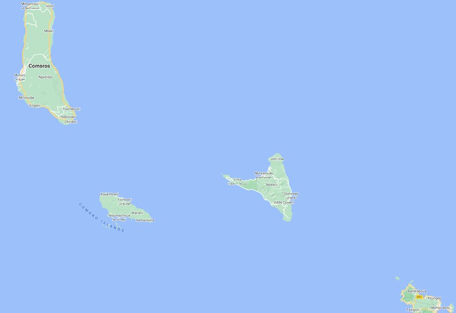 Map of Comoro Islands
