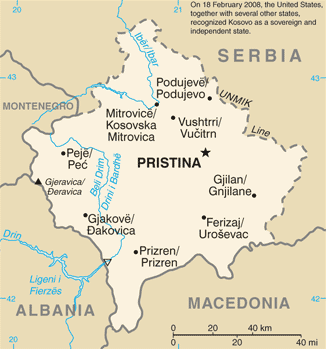 Map Of Europe Kosovo