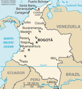 Map of Colombia