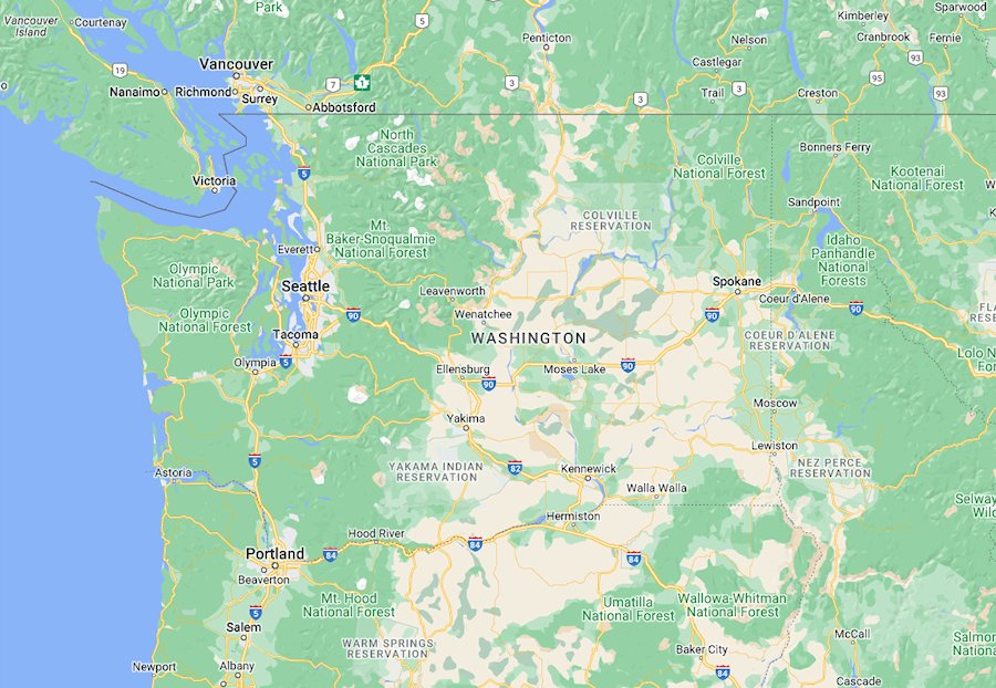 Map of Washington State