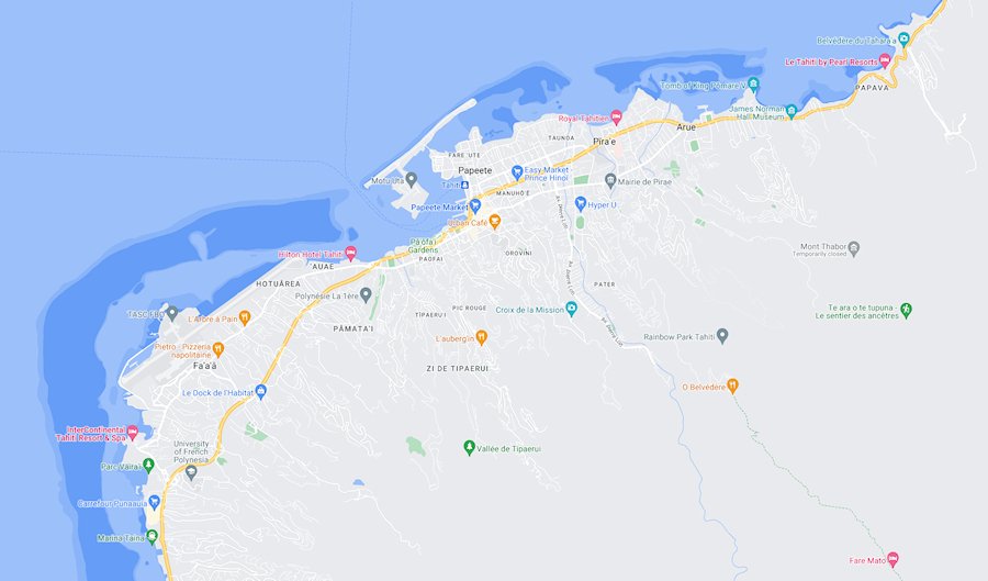 Map of Papeete