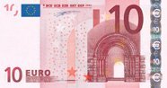 The Front of a 10 Euro Banknote
