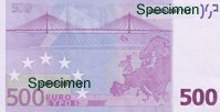 The Back of a 500 Euro Banknote