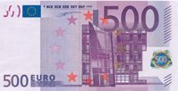 The Front of a 500 Euro Banknote