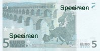 The Back of a 5 Euro Banknote