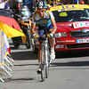 Alberto Contador of Astana leading the way during the final climb to Verbier on Stage 15 of the Tour de France in 2009.
