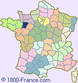 Department map of France showing the location of Mayenne.