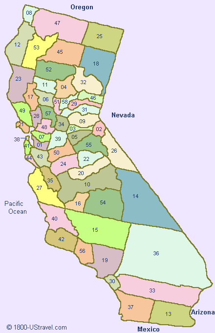 a map of california
