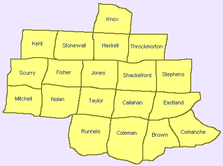 map of texas with counties. Map of Counties in the West