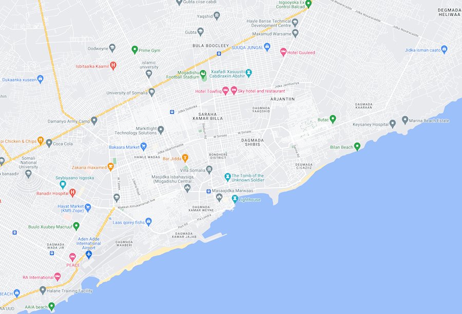 Map of Mogadishu