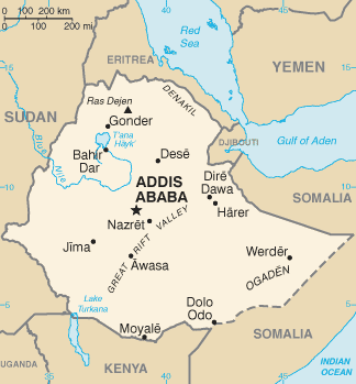 Map of Ethiopia