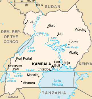Map of Uganda
