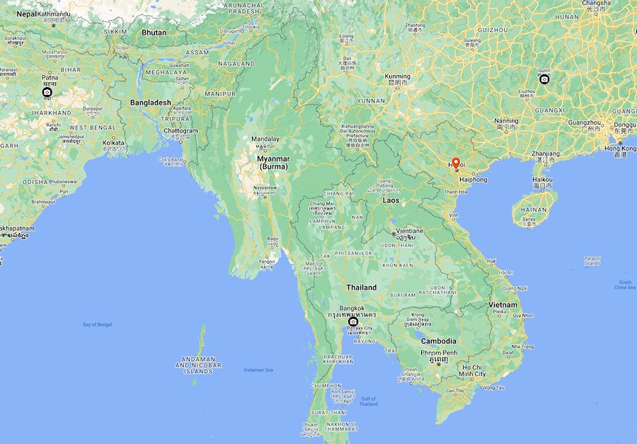 Map of Myanmar (Burma)