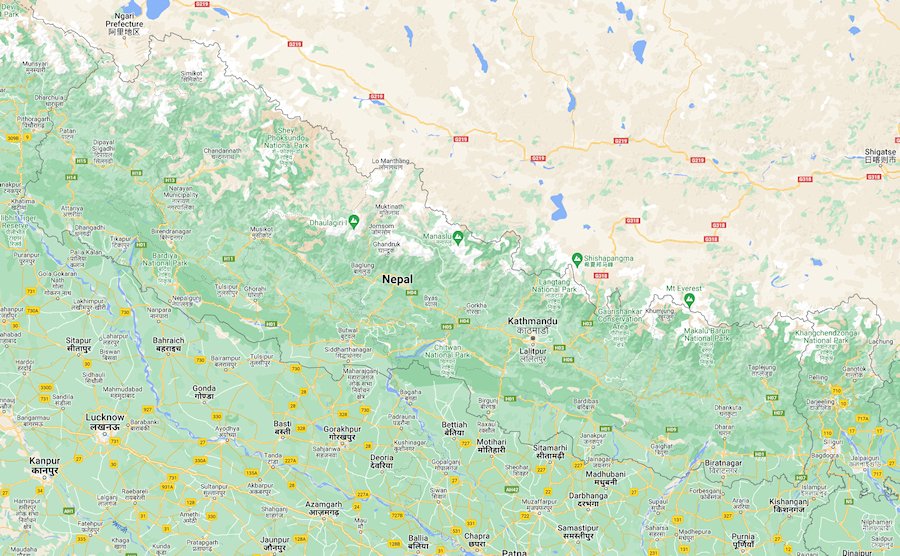 Map of Nepal