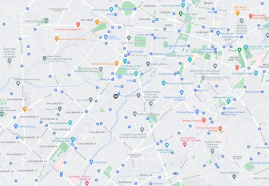 Map of Tashkent