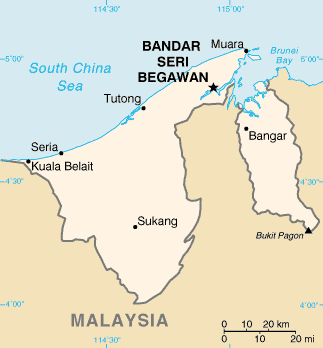 Map of Brunei