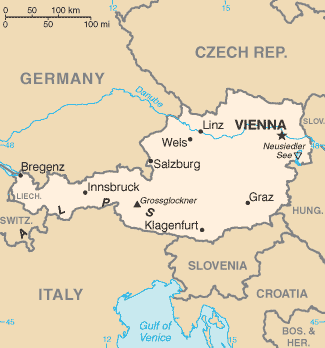 Map of Austria