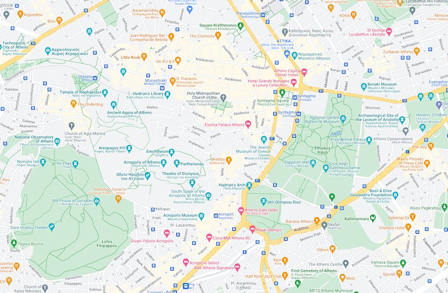 Map of Athens