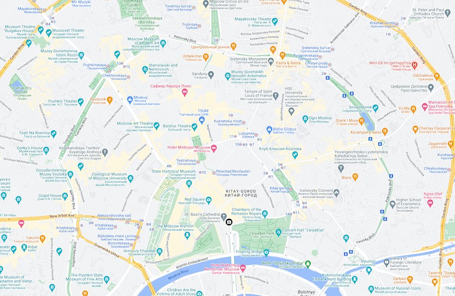 Map of Moscow