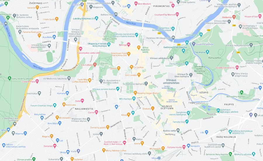 Map of Vilnius