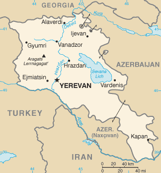 Map of Armenia