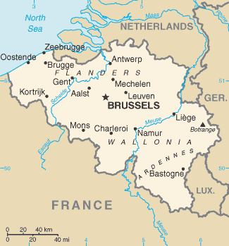 Map of Belgium