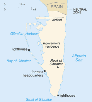 Map of Gibraltar