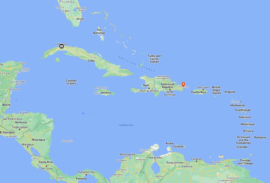 Map of The Caribbean