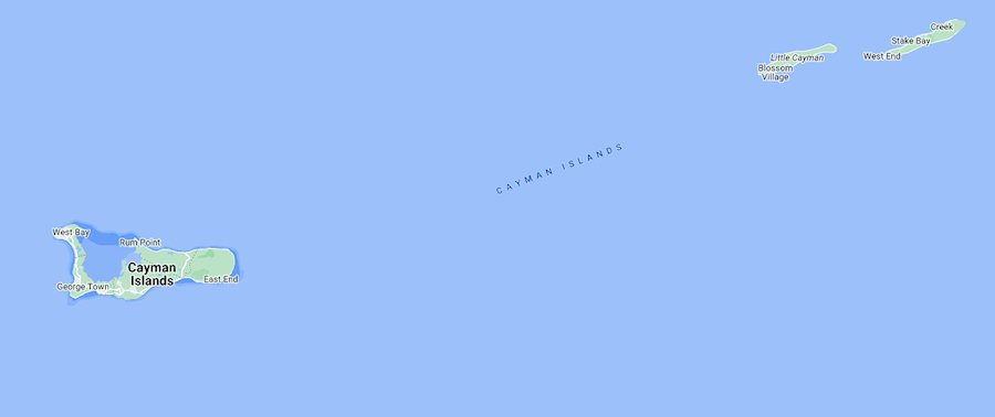 Map of Cayman Islands