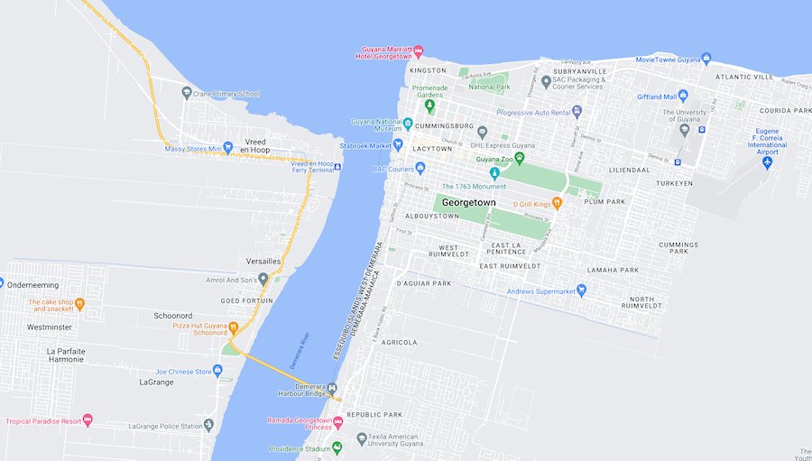 Map of Georgetown