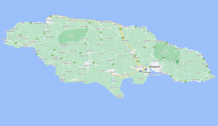 Map of Jamaica