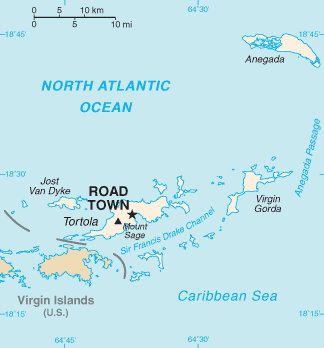Map of British Virgin Islands