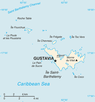 Map of St. Barthelemy