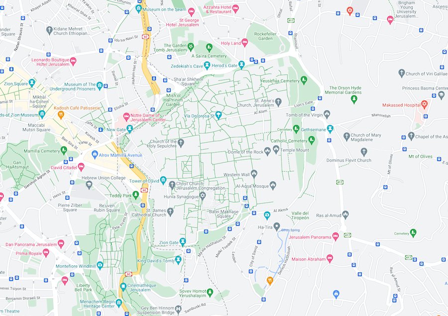 Map of East Jerusalem