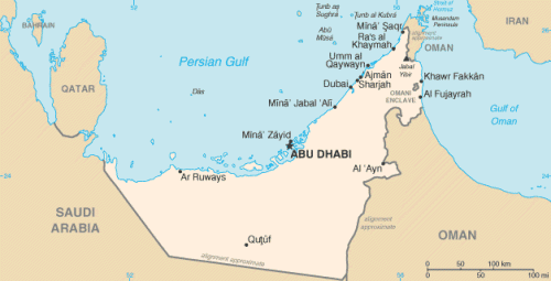 Map of United Arab Emirates