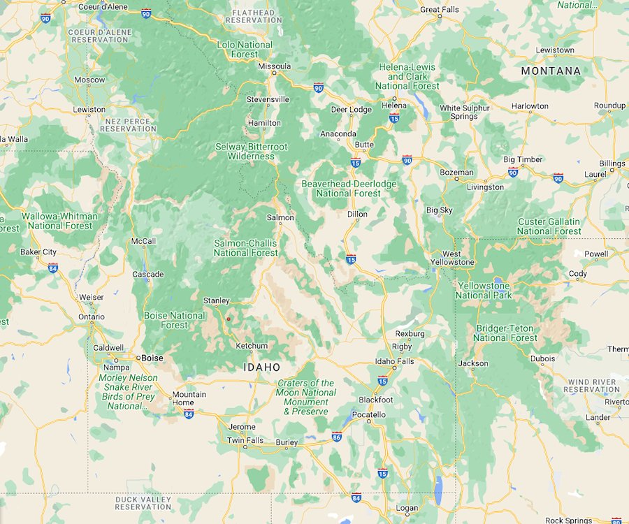 Map of Idaho