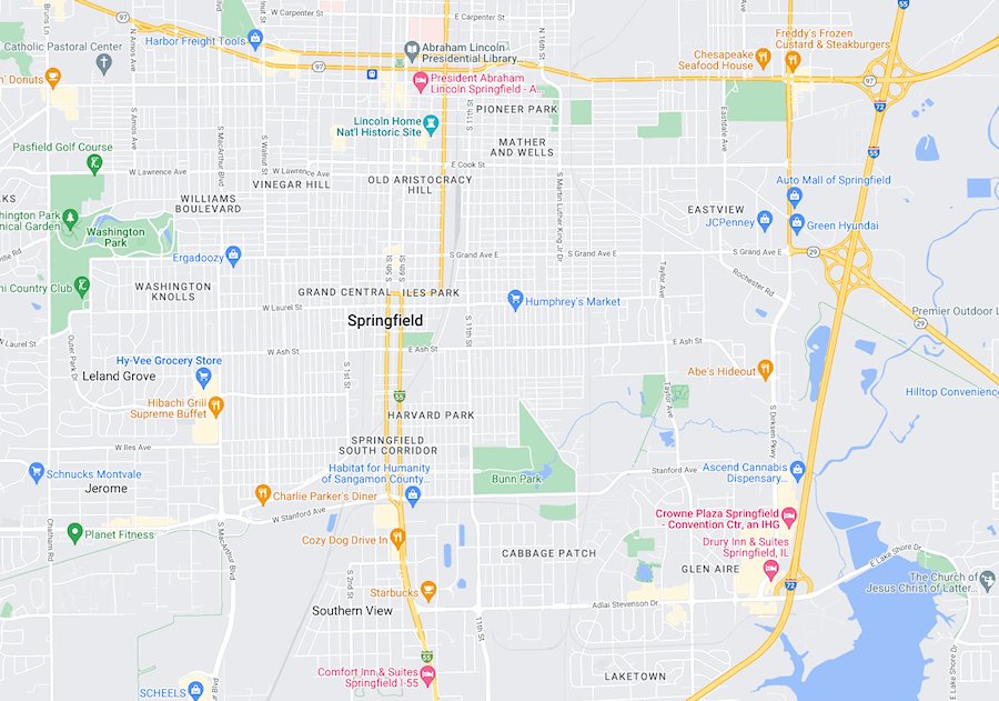 Map of Springfield