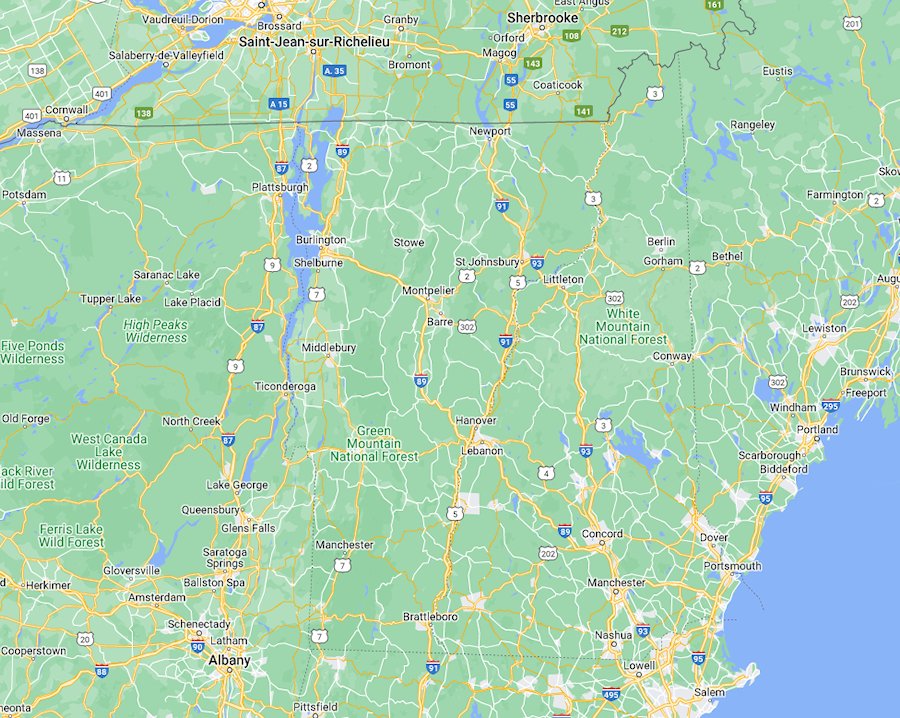 Map of Vermont