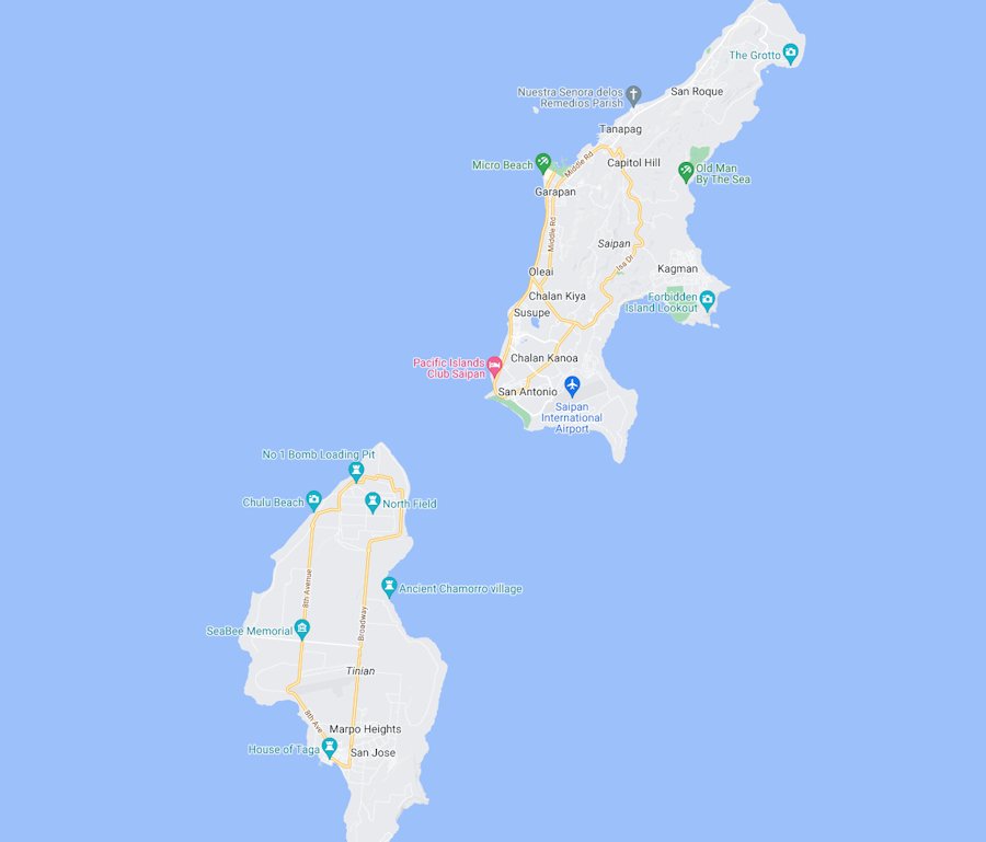 Map of Northern Mariana Islands