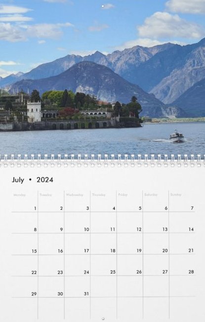 Travel Notes Wall Calendar - July
