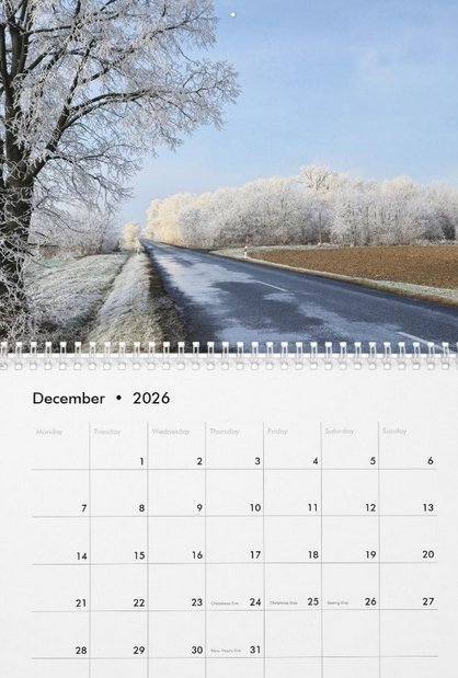 Travel Notes Wall Calendar - December