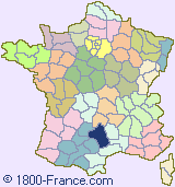Department map of France showing the location of Aveyron.