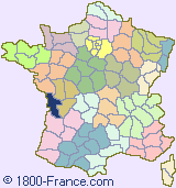 Department map of France showing the location of Charente-Maritime.