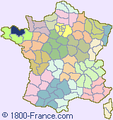 Department map of France showing the location of C�tes-d'Armor.