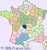 Department map of France showing the location of Creuse.