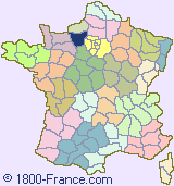 Department map of France showing the location of Eure.