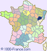 Department map of France showing the location of Haute-Sa�ne.