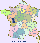 Department map of France showing the location of Deux-S�vres.